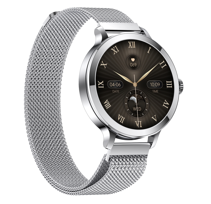 Смарт-годинник UWatch Smart VIP Lady Pro Silver сріблястий AMOLED 1.1 дюйма — фото 8
