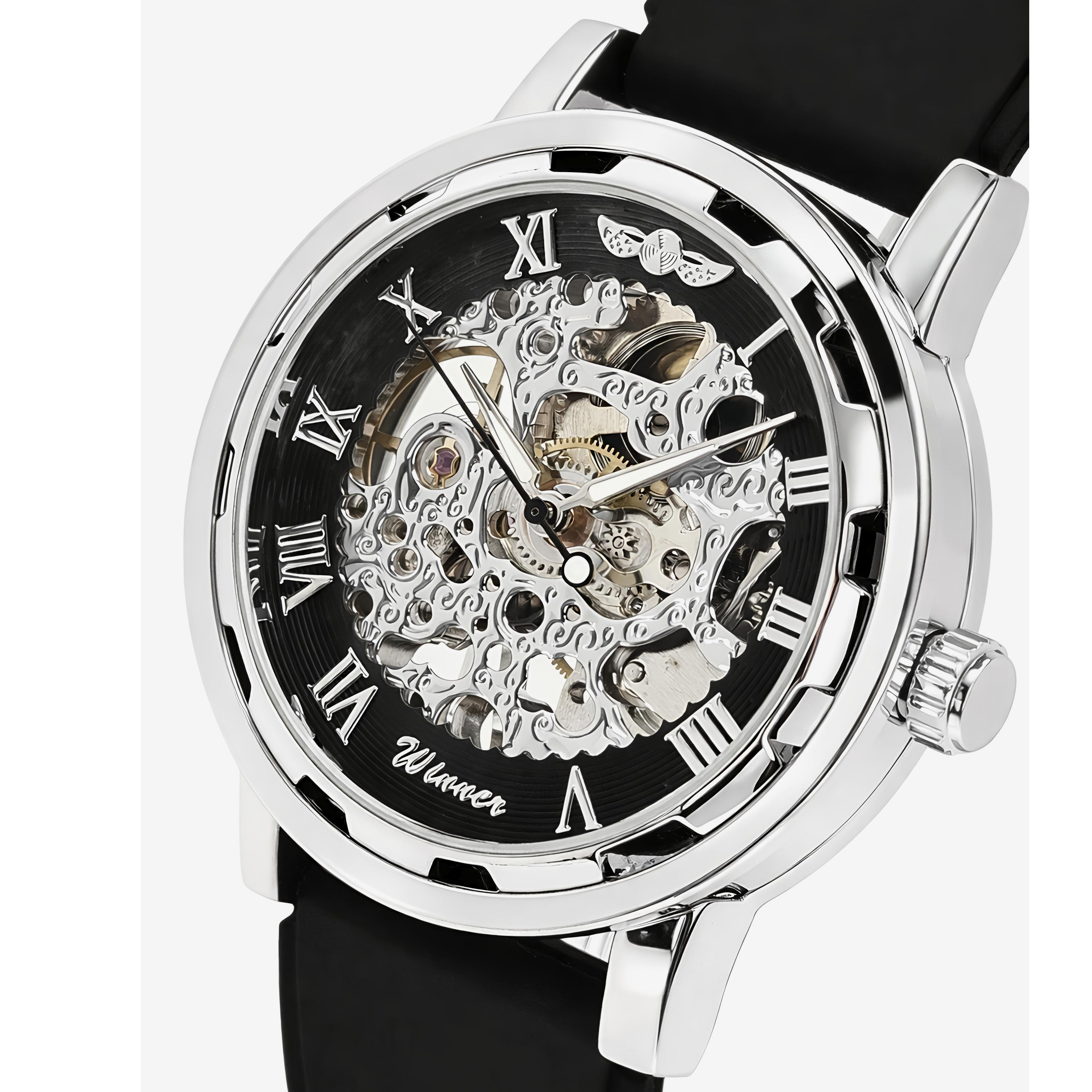 Чоловічий механічний годинник Winner Black R-Series 2275 з 2 ремінцями — фото 2