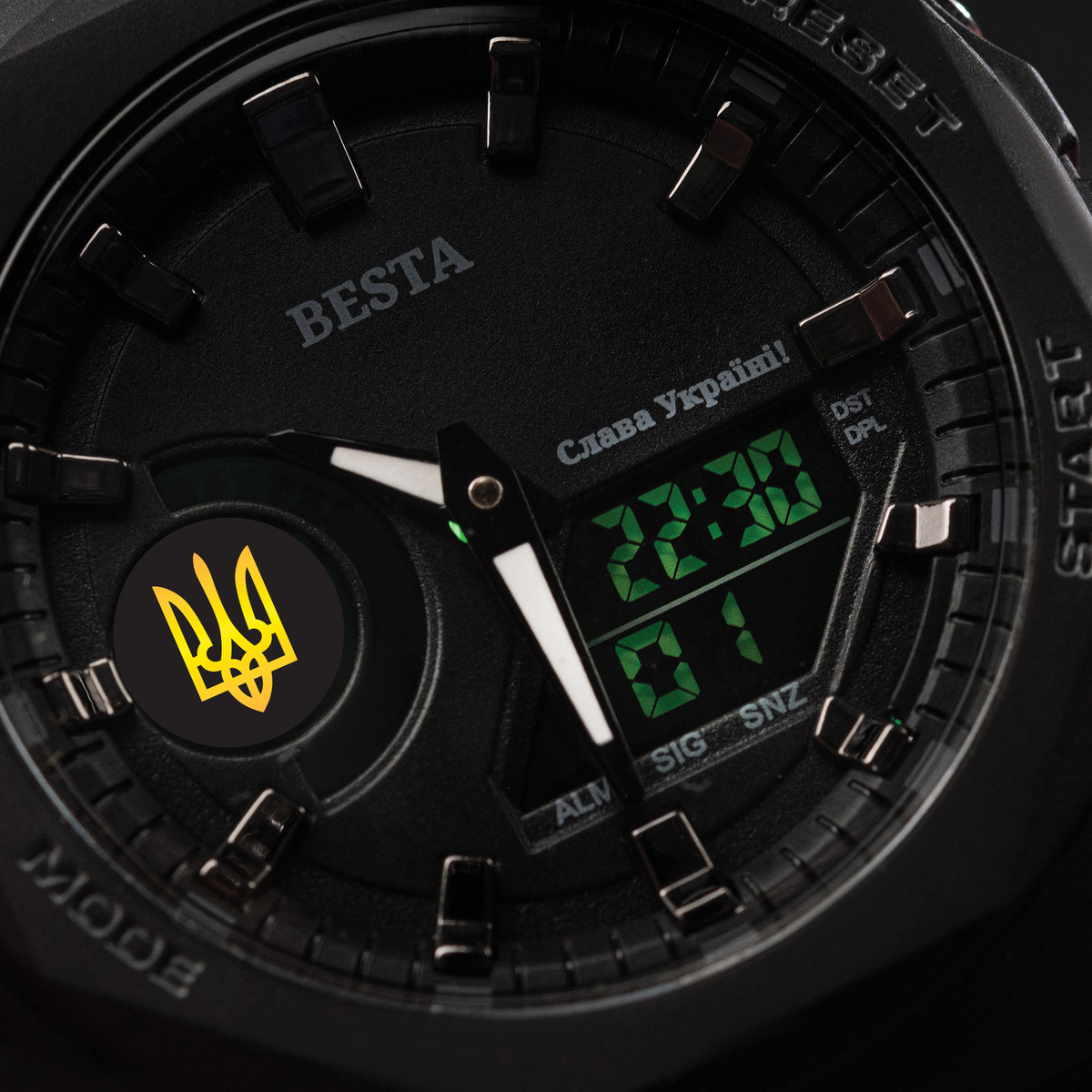 Чоловічий тактичний годинник Besta Jocker UA 1719, чорний, кварцовий — фото 8