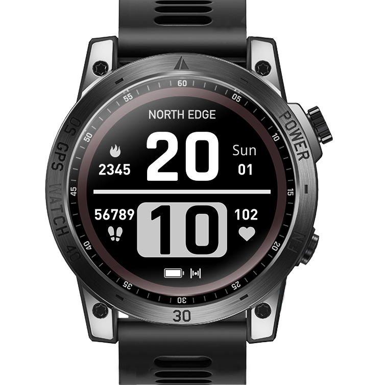 Смарт-годинник North Edge CrossFit GPS Black з AMOLED-дисплеєм, GPS і компасом — фото 1