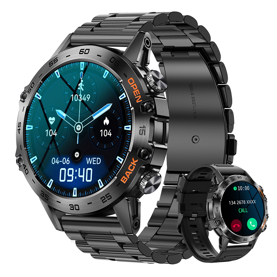 Смарт-годинник UWatch Smart Delta K52 Black з 2 ремінцями — фото 1