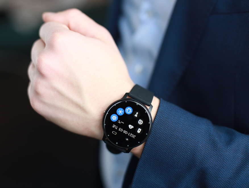 Смарт-годинник UWatch Smart Classic Black 1.28″ з чорним каучуковим ремінцем — фото 3