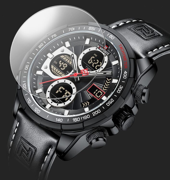 Чоловічий годинник Naviforce Fly Black 9544 з японським кварцовим механізмом Seiko — фото 5