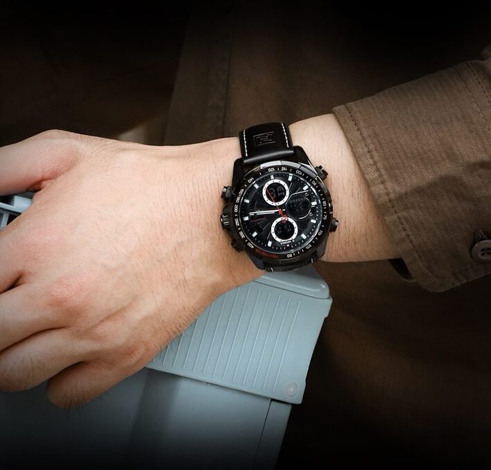 Чоловічий годинник Naviforce Fly Black 9544 з японським кварцовим механізмом Seiko — фото 7