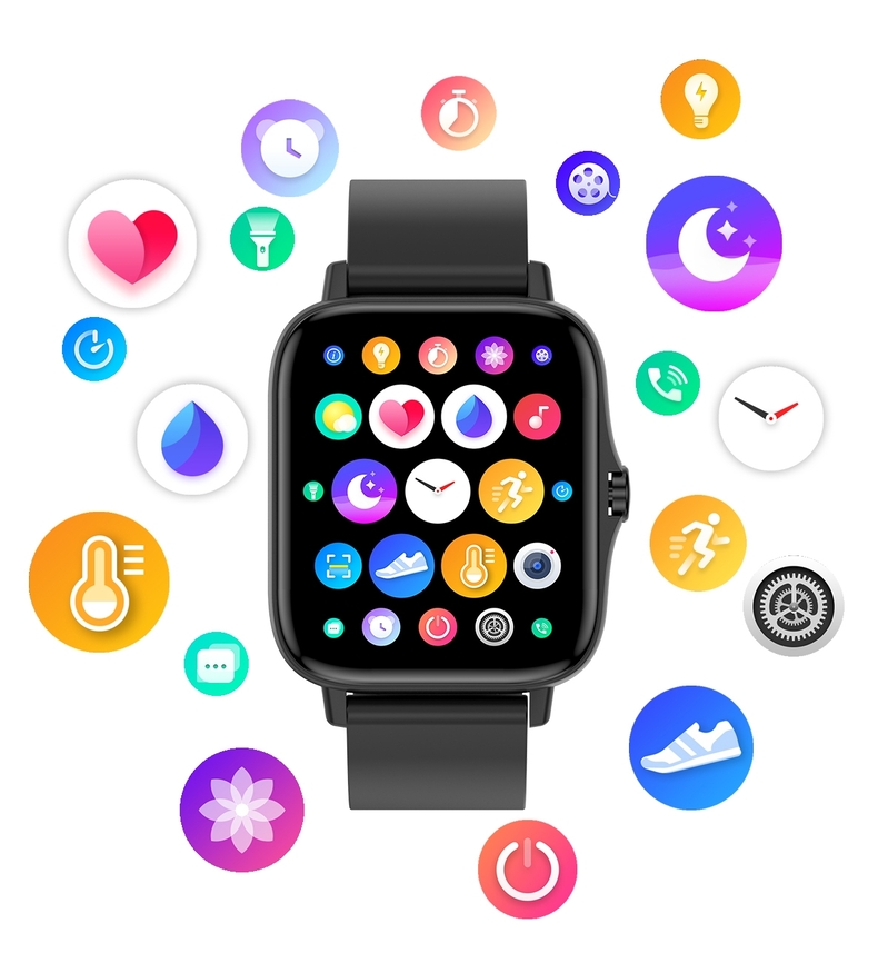 Смарт-годинник UWatch Smart Bavaro Black, чорний, OLED 1.44", Bluetooth 4.0 — фото 7