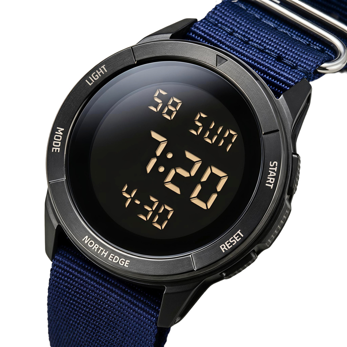 Чоловічий годинник North Edge Terrax Special Blue 45 мм з 2 нейлоновими ремінцями — фото 1