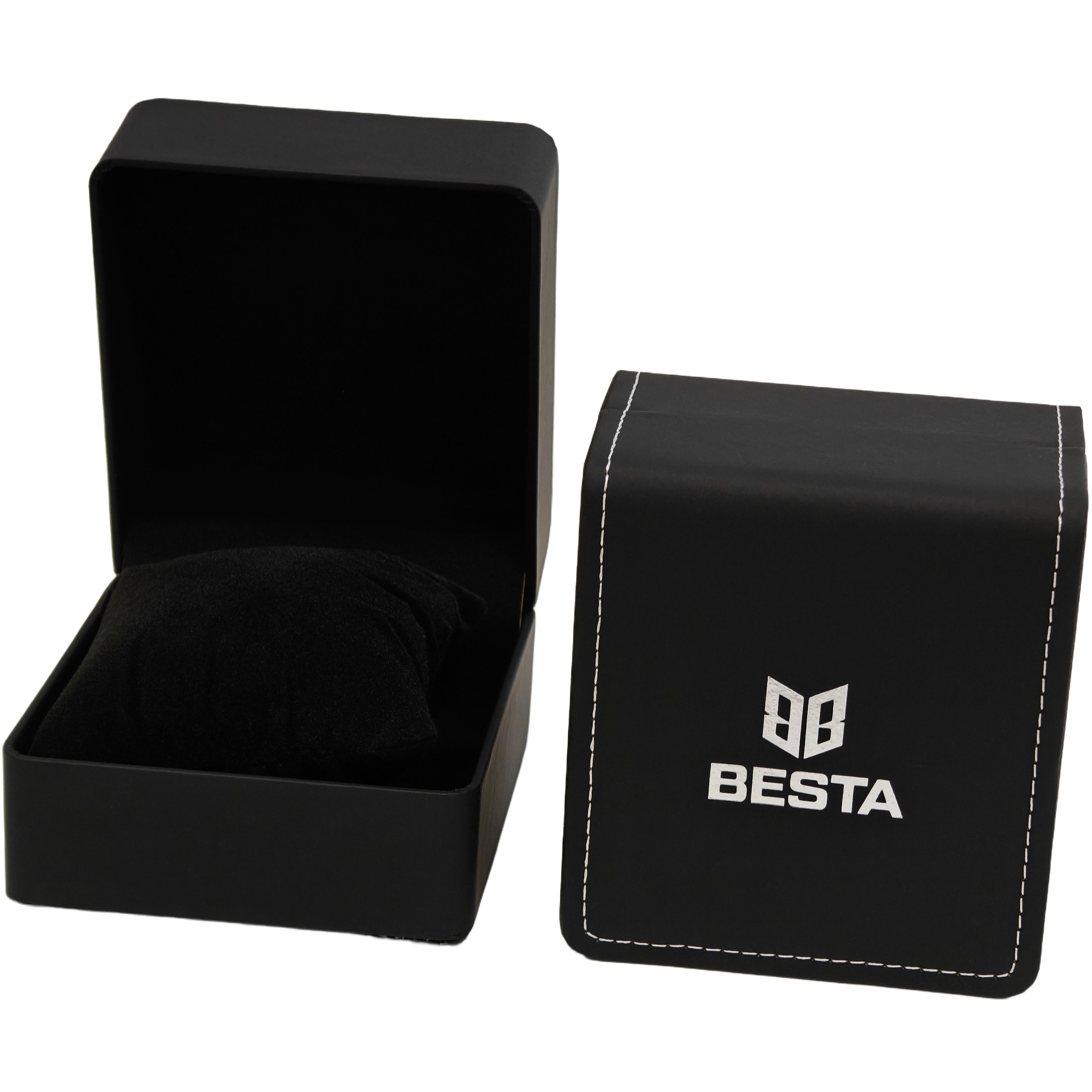 Шкіряна коробочка Best-Time Besta для годинника, синя, 100 х 100 х 60 мм