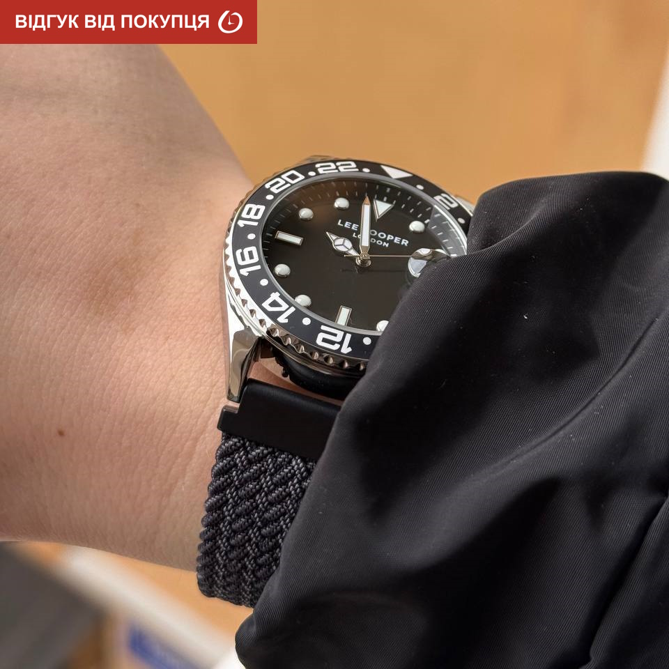 Чоловічий годинник Lee Cooper Daytona Vibe Black з двома ремінцями — фото 9