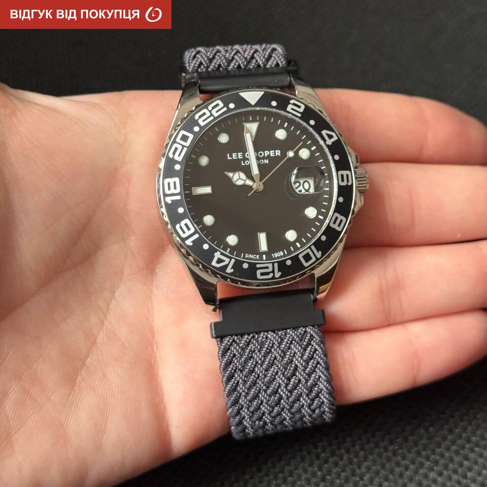 Чоловічий годинник Lee Cooper Daytona Vibe Black з двома ремінцями — фото 8