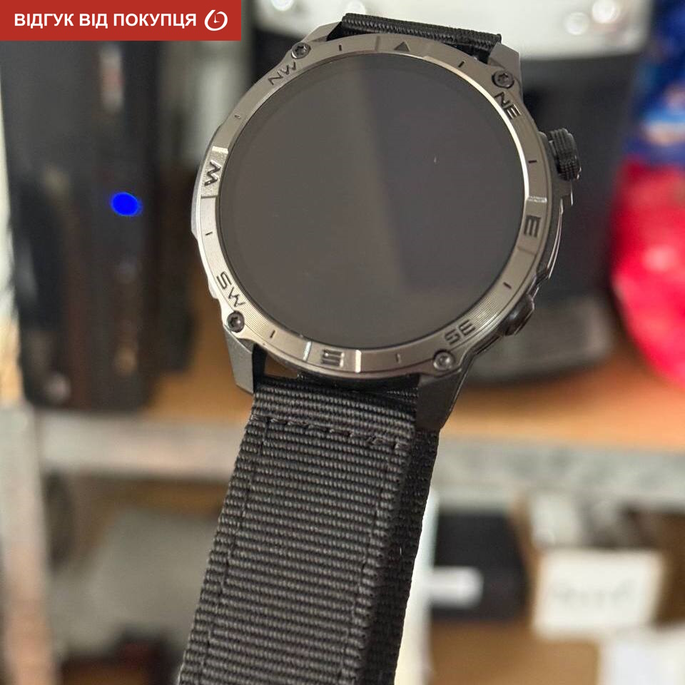 Смарт-годинник North Edge GPS Titan Black Spider з AMOLED, GPS і 2 ремінцями — фото 9