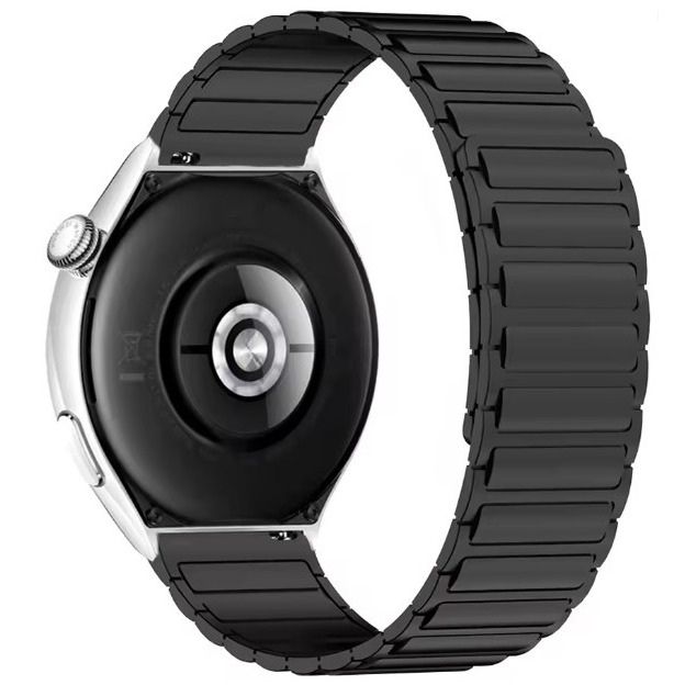 Каучуковий магнітний ремінець Besta 2248 Black 20 мм, чорний — фото 1