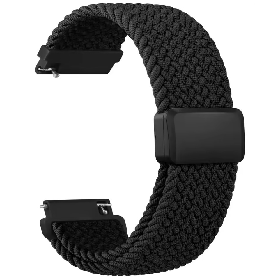 Тканевий нейлоновий ремінець UWatch Gravy Black 22 мм, чорний — фото 1