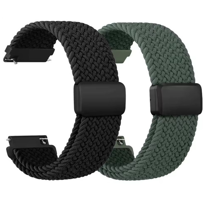 Тканевий нейлоновий ремінець UWatch Gravy Black 22 мм, чорний — фото 3