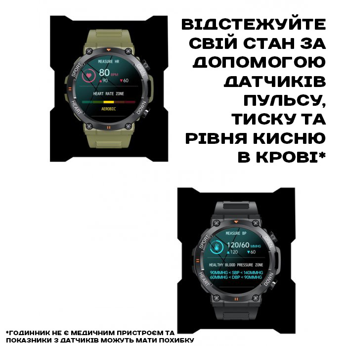 Смартгодинник UWatch Smart Storm Steel з OLED-дисплеєм 1.32 дюйма і сталевим ремінцем — фото 9