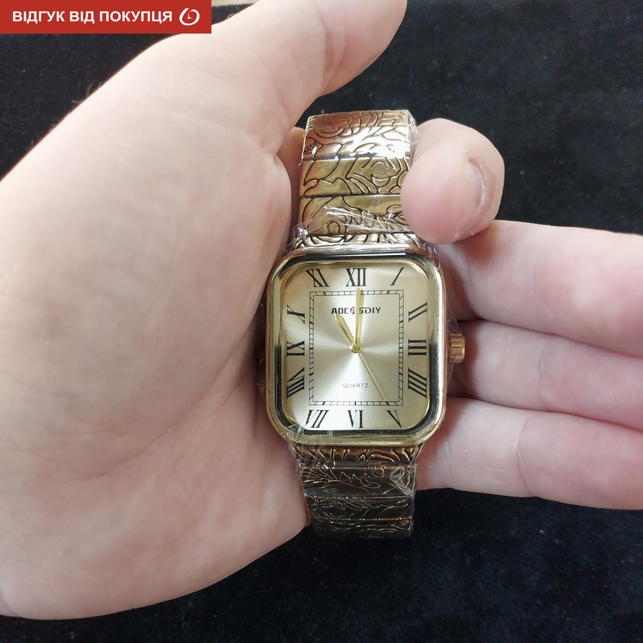 Чоловічий годинник Aocasdiy Vintage 1992, кварцовий, золотистий, 40 мм — фото 4