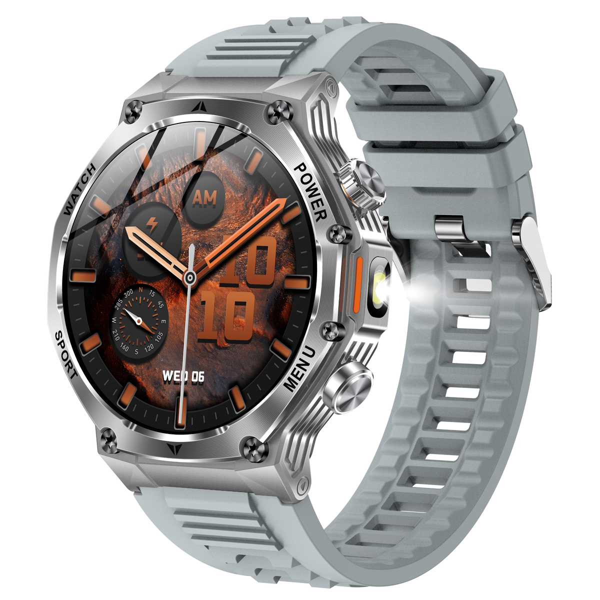 Смарт-годинник UWatch Smart Surf X Pro Silver Grey 1.8 OLED, 2 ремінці — фото 1
