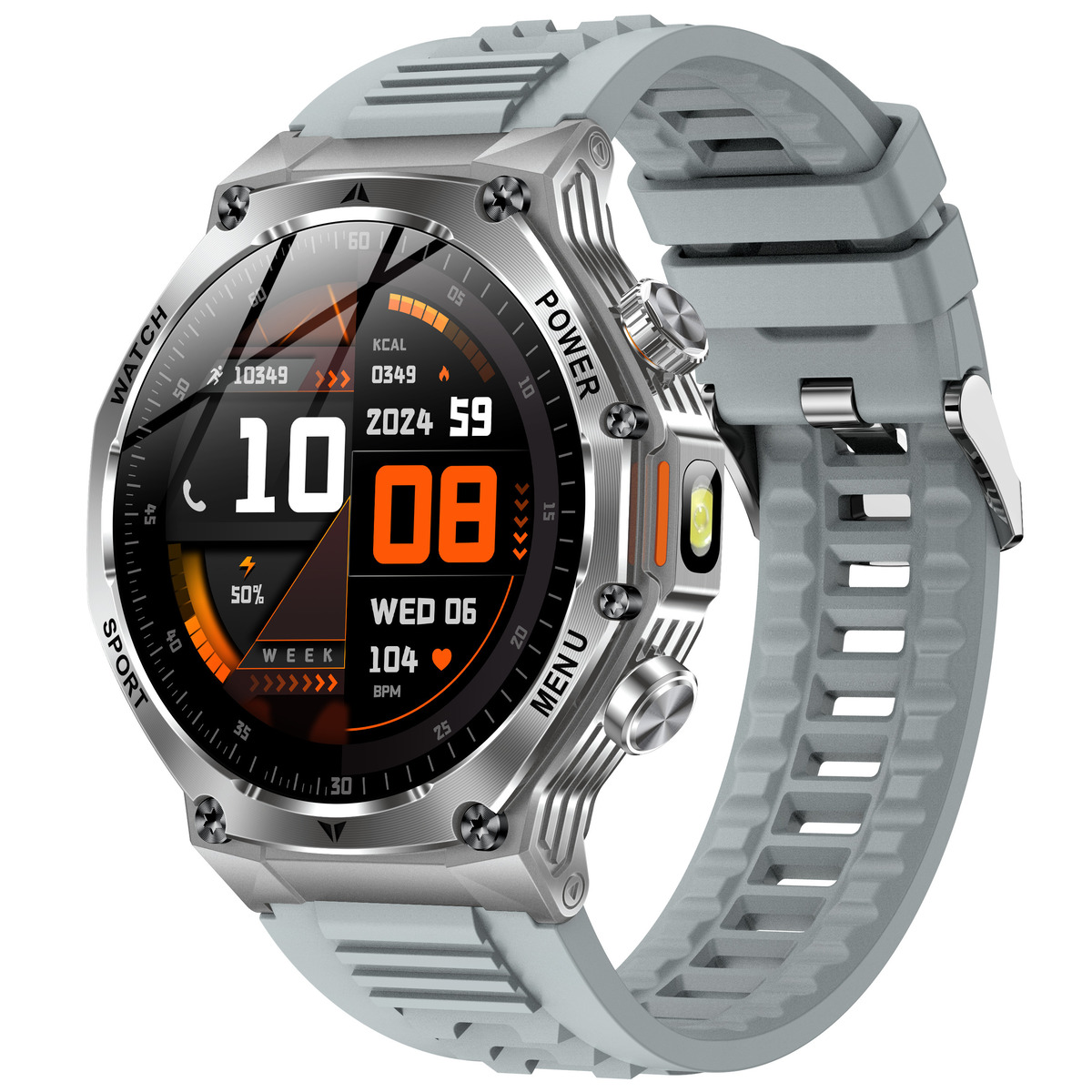 Смарт-годинник UWatch Smart Surf X Pro Silver Grey 1.8 OLED, 2 ремінці — фото 8