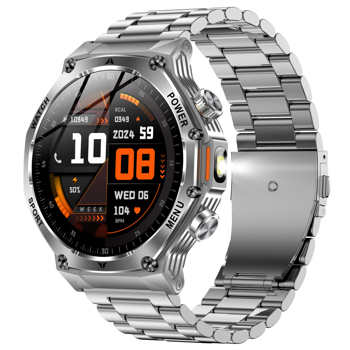 Смартгодинник UWatch Smart Surf X Pro Silver Steel сріблястий, 1.8 OLED, 2 ремінці — фото 9