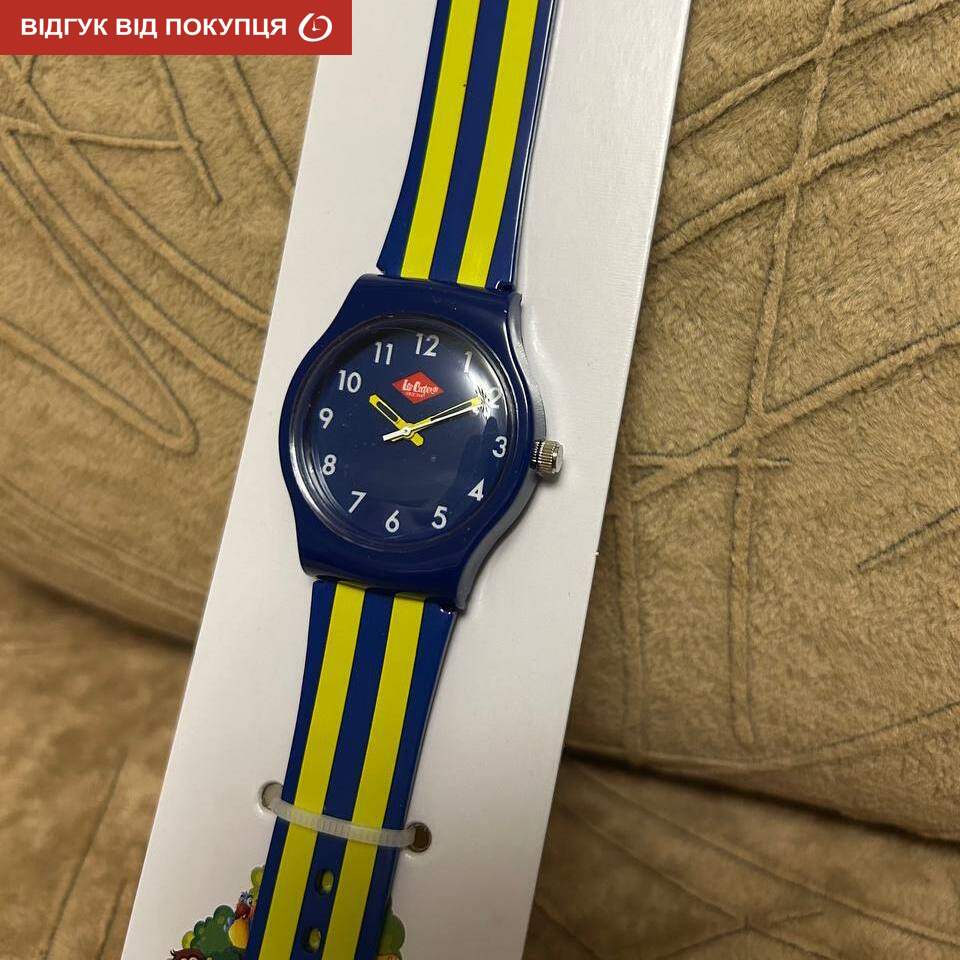 Дитячий годинник Lee Cooper Kids 1828 для хлопчиків, синьо-жовтий ремінець — фото 8