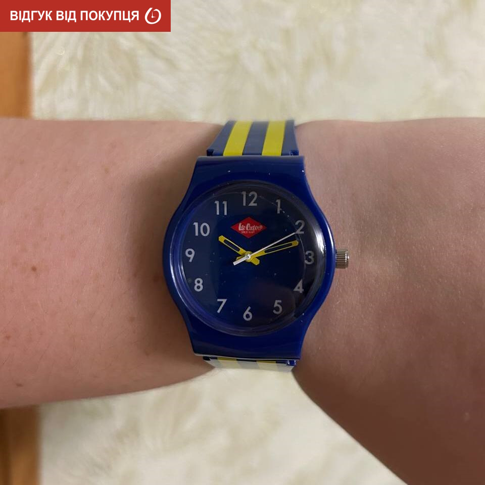 Дитячий годинник Lee Cooper Kids 1828 для хлопчиків, синьо-жовтий ремінець — фото 7