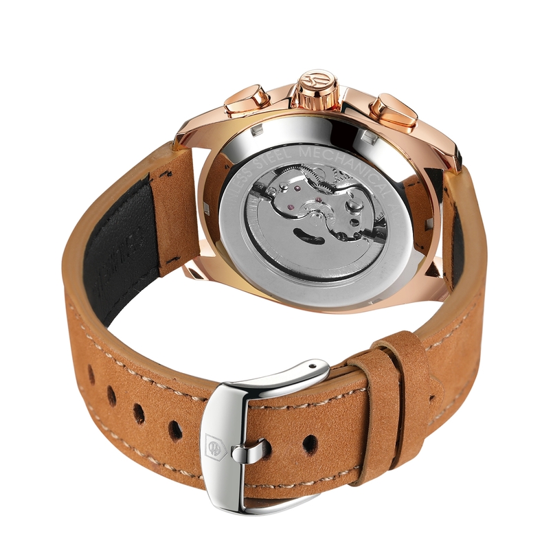 Чоловічий годинник Forsining Walker Limited 1027 з автопідзаводом, рожеве золото — фото 9