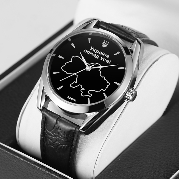 Чоловічий годинник Besta Kraina Leather з автозаводом і шкіряним ремінцем — фото 5