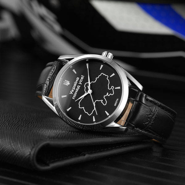 Чоловічий годинник Besta Kraina Leather з автозаводом і шкіряним ремінцем — фото 6