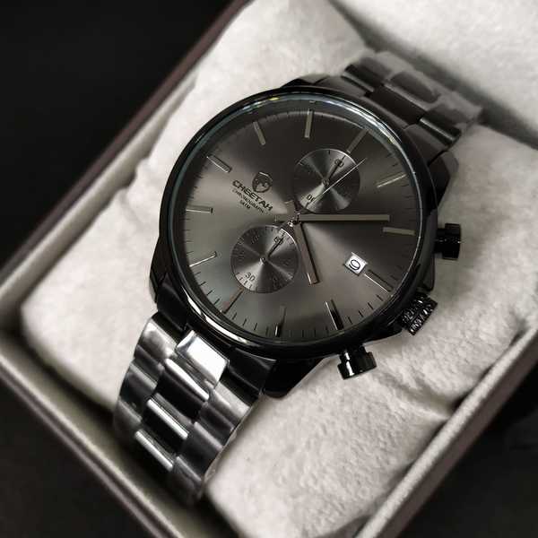 Чоловічий годинник Cheetah Mars Black 8501 з японським механізмом Miyota, чорний — фото 9