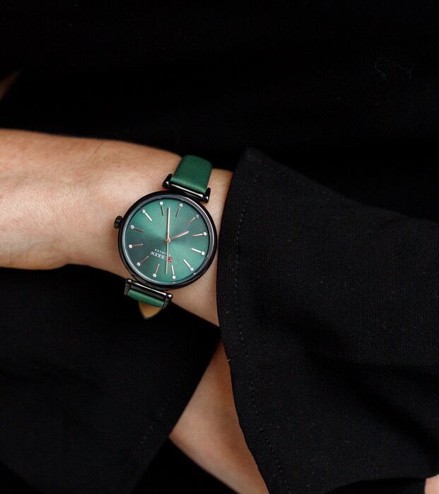 Жіночий годинник Curren Grass 2404 з темно-зеленим циферблатом — фото 3