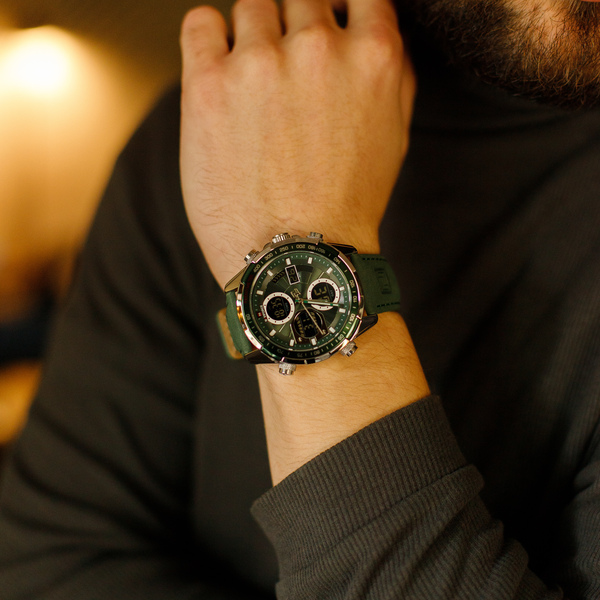 Чоловічий годинник Naviforce Fly ArmyGreen 9545 з японським кварцовим механізмом Seiko — фото 3
