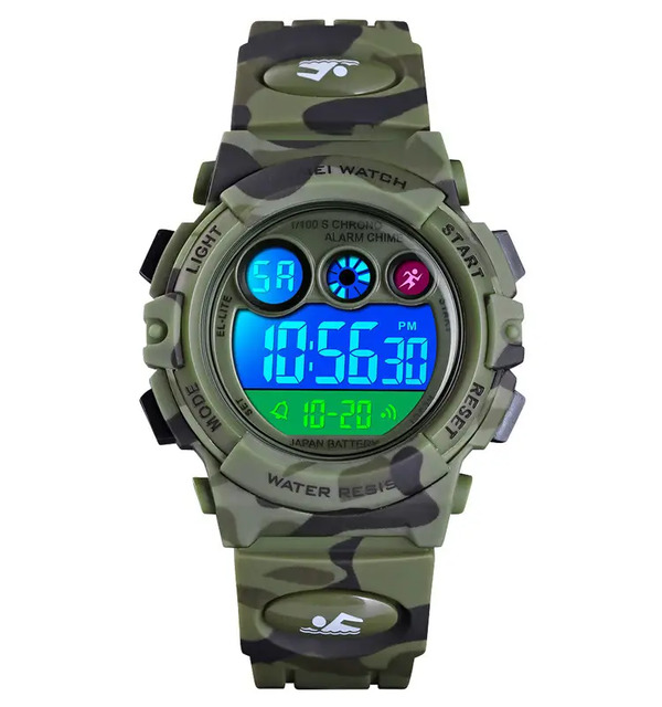Дитячий годинник Skmei Kids KamoGreen 1313, хакі — фото 2