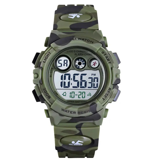 Дитячий годинник Skmei Kids KamoGreen 1313, хакі — фото 4