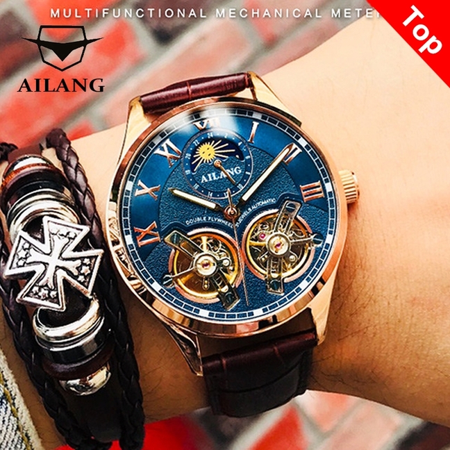 Чоловічий механічний годинник Ailang FlyWheel 8901 з автозаводом — фото 10