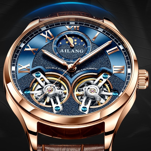 Чоловічий механічний годинник Ailang FlyWheel 8901 з автозаводом — фото 4