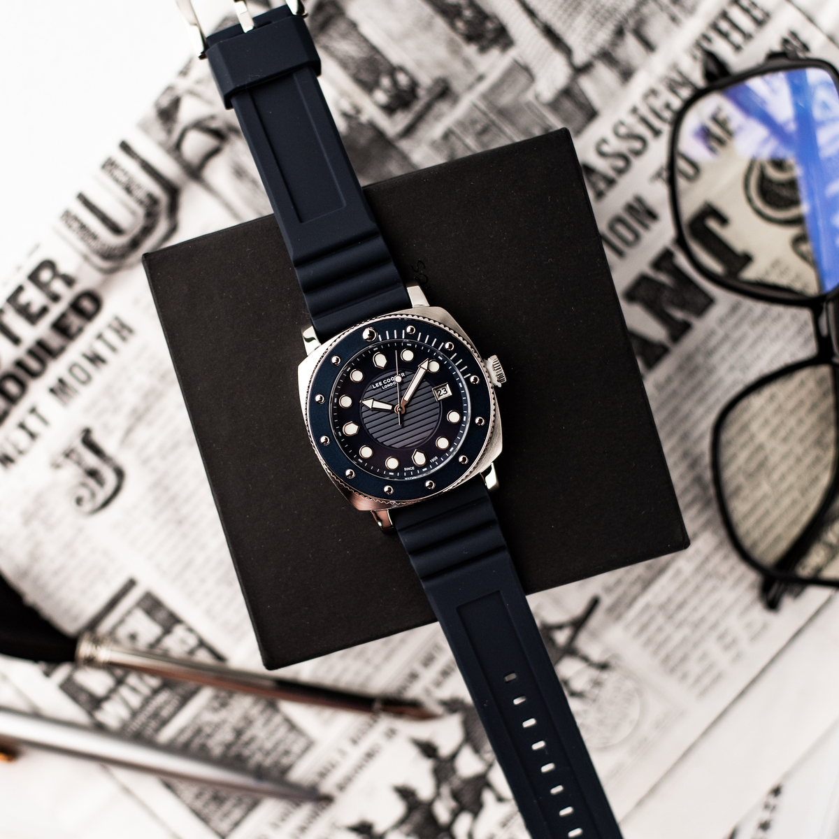Чоловічий годинник Lee Cooper Neo 1978 з синім циферблатом і кварцовим механізмом Miyota — фото 4
