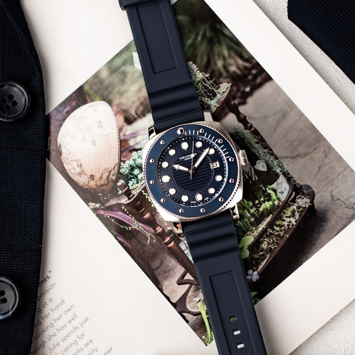 Чоловічий годинник Lee Cooper Neo 1978 з синім циферблатом і кварцовим механізмом Miyota — фото 5