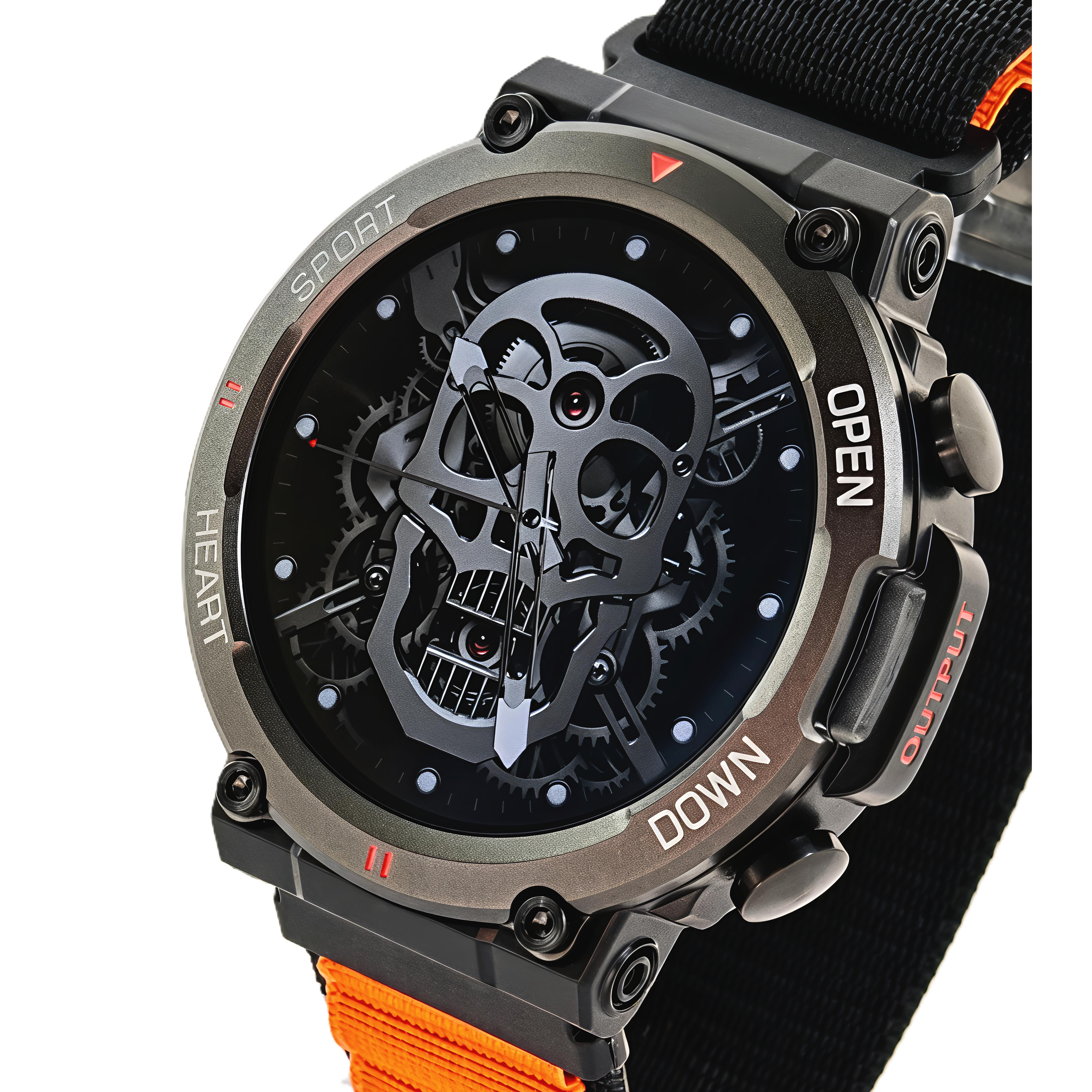 Смарт-годинник UWatch Smart Storm Cyber Orange 1.32 OLED, 2 ремінці — фото 4