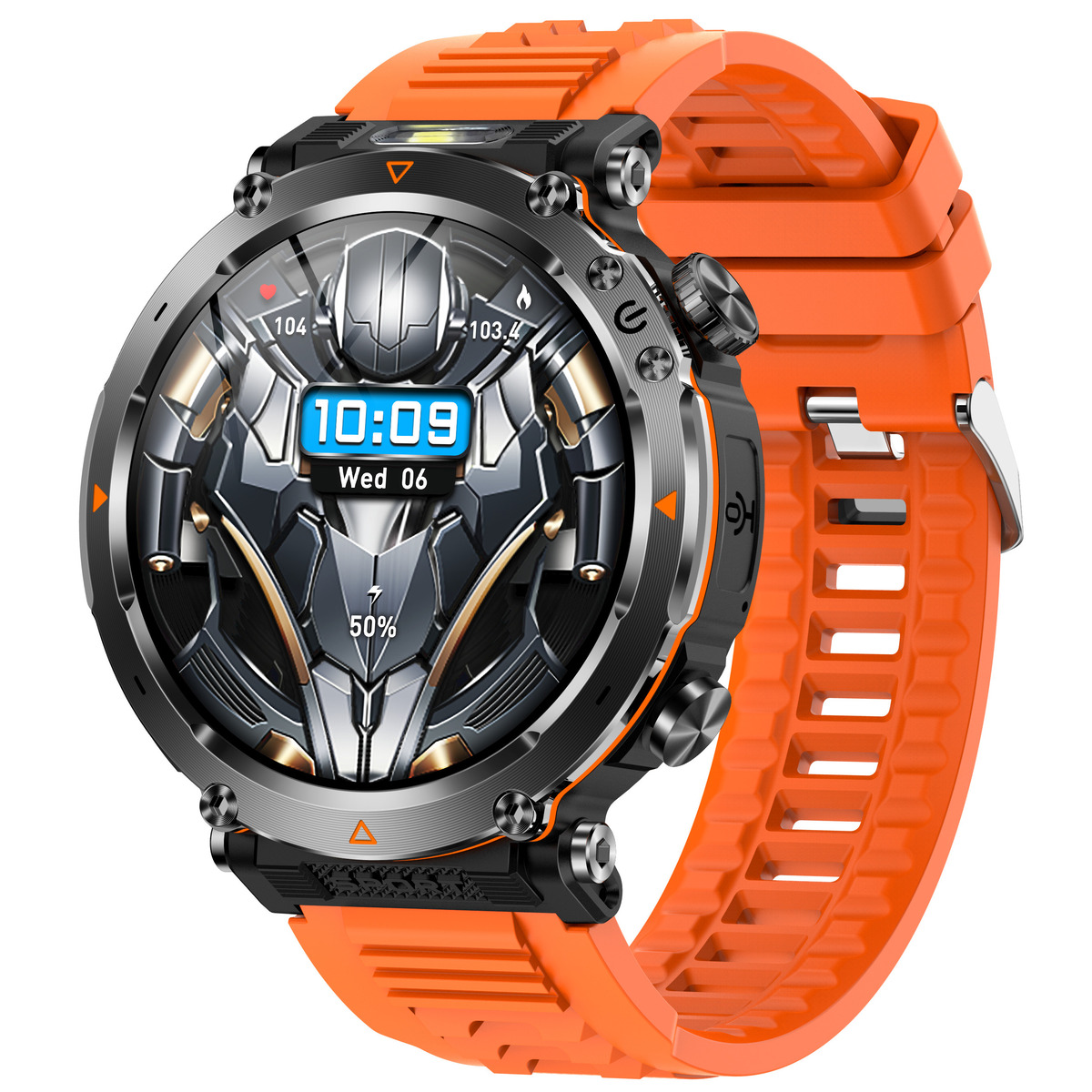 Смарт-годинник UWatch Smart Avation Pro Orange з 2 ремінцями, ліхтариками та Bluetooth 5.0 — фото 9