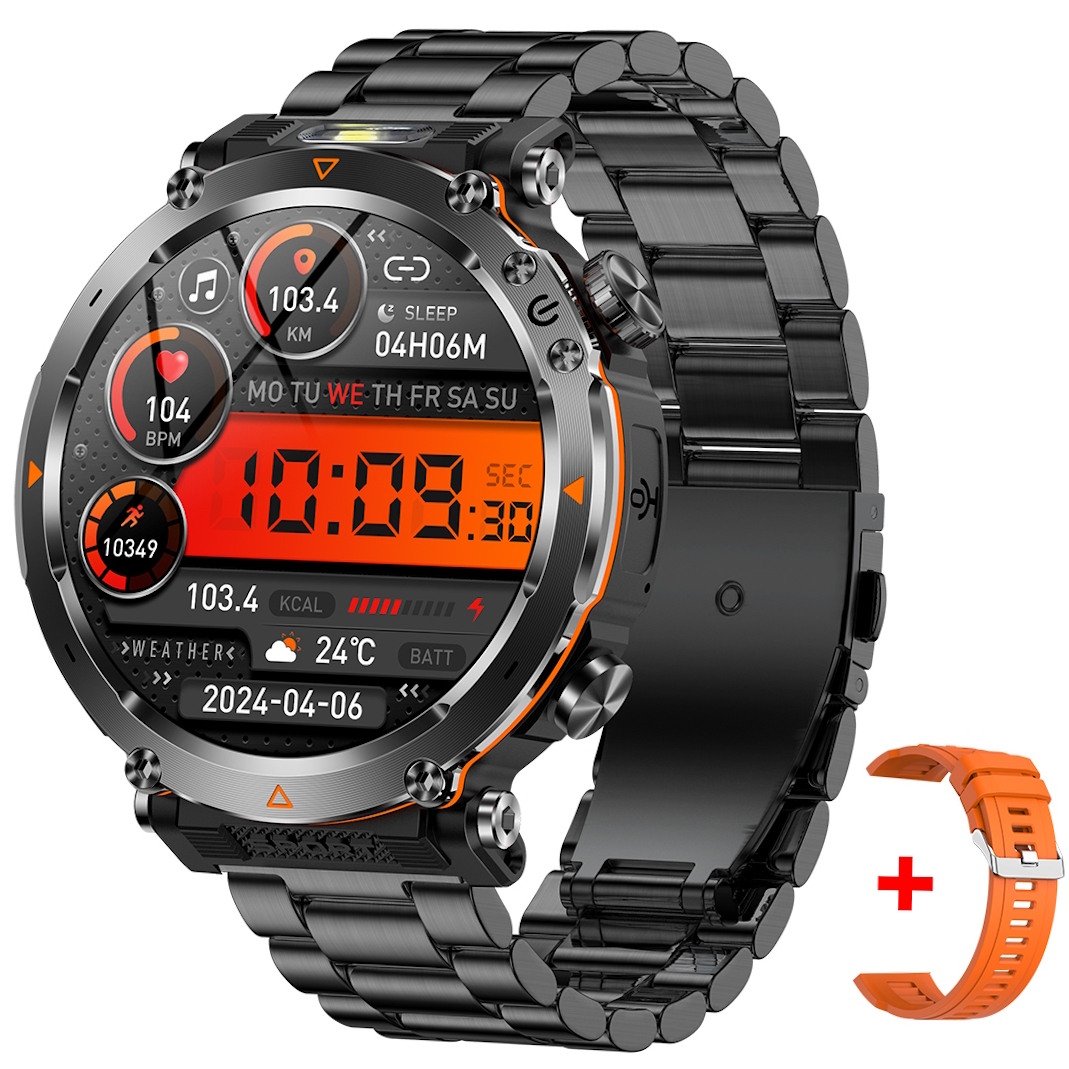 Смарт-годинник UWatch Smart Avation Pro Steel з двома ремінцями, чорний — фото 1