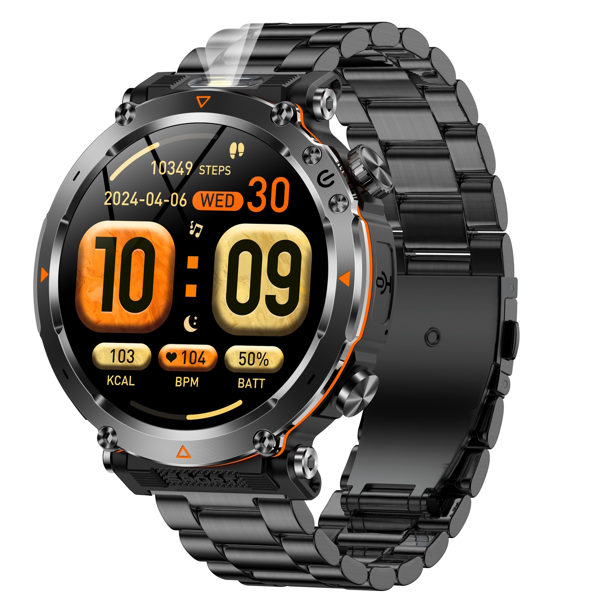 Смарт-годинник UWatch Smart Avation Pro Steel з двома ремінцями, чорний — фото 2