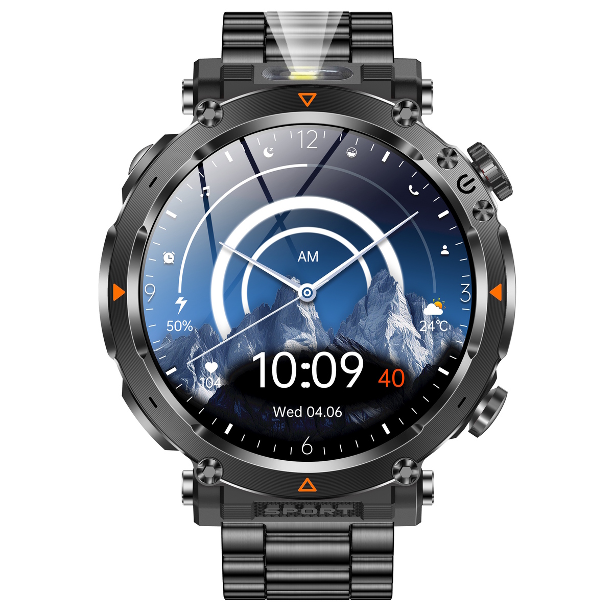 Смарт-годинник UWatch Smart Avation Pro Steel з двома ремінцями, чорний — фото 3