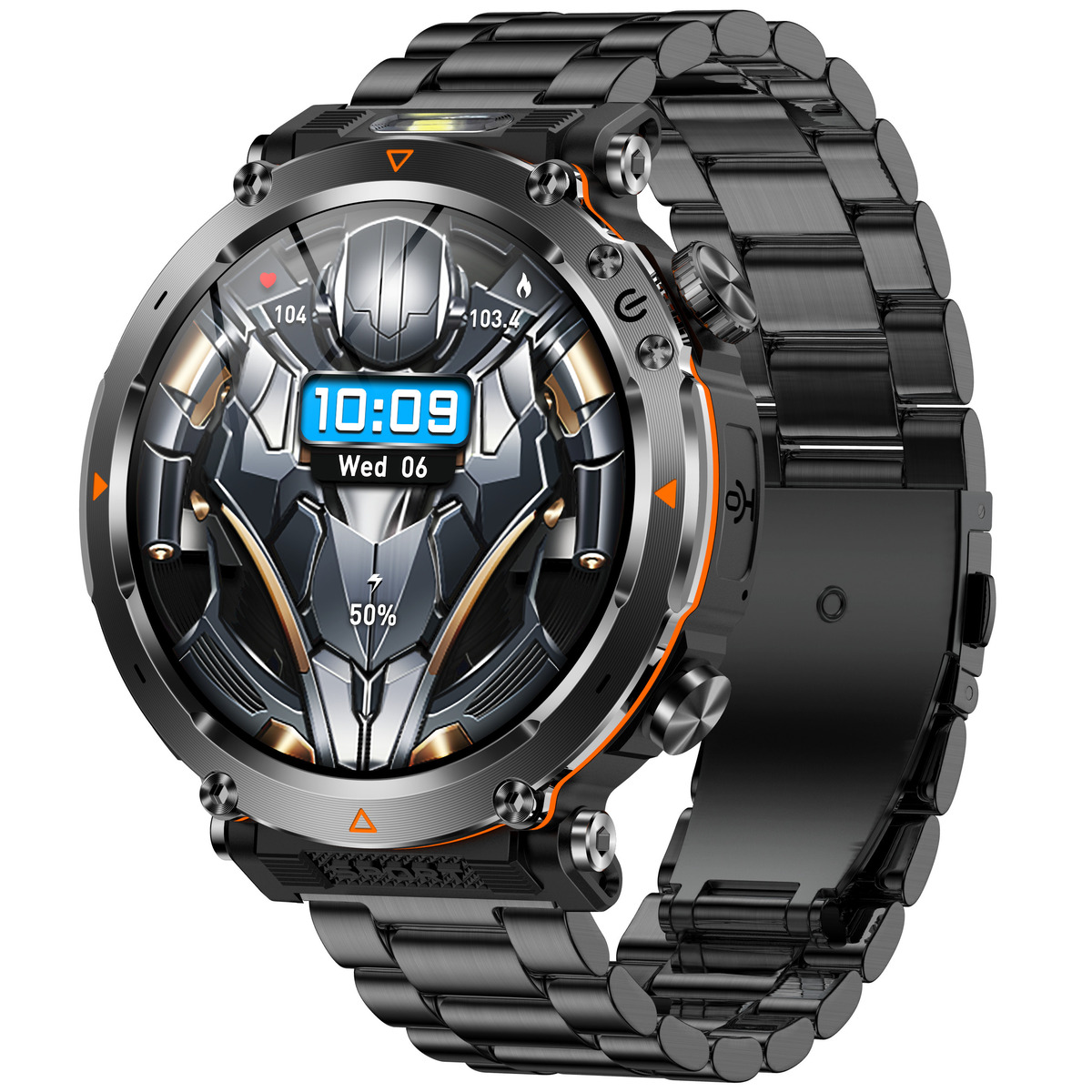 Смарт-годинник UWatch Smart Avation Pro Steel з двома ремінцями, чорний — фото 9