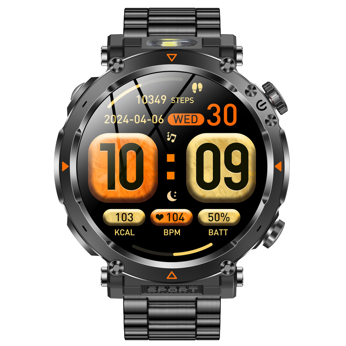 Смарт-годинник UWatch Smart Avation Pro Steel з двома ремінцями, чорний — фото 10