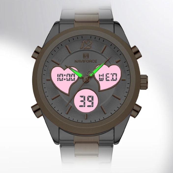 Жіночий годинник Naviforce Heart 2360 сріблястий, кварцовий механізм, сталевий браслет — фото 9