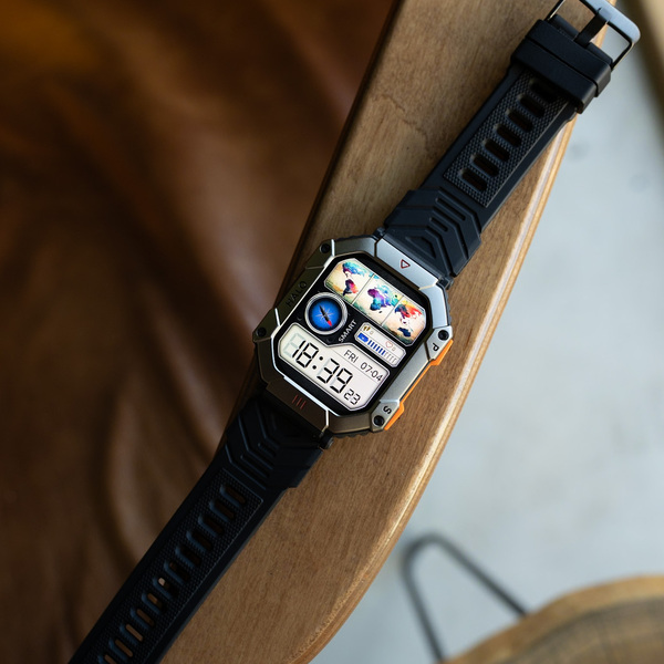 Смартгодинник UWatch Smart Racer K+ Black з компасом, Amoled 2″, Bluetooth 5.0 — фото 8