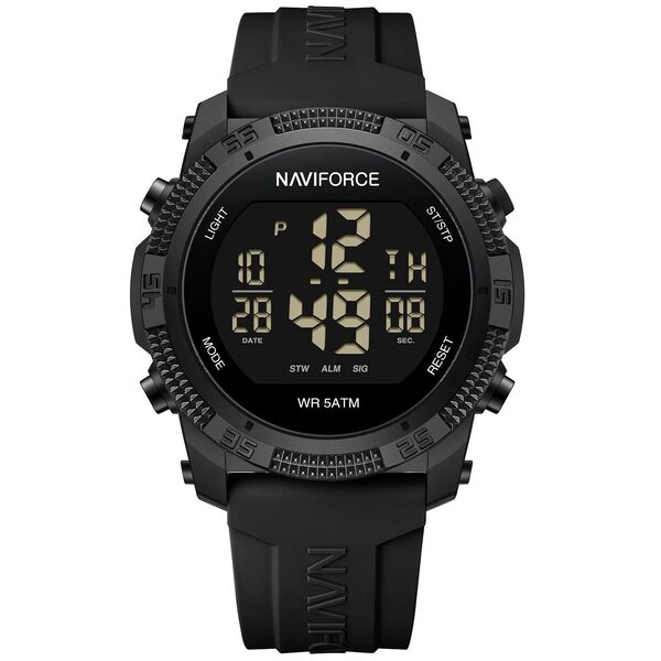 Чоловічий годинник Naviforce Europe Black 1628 з цифровим циферблатом — фото 2