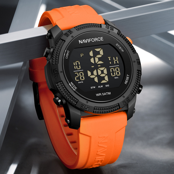 Чоловічий годинник Naviforce Europe Orange 1629 з японським кварцовим механізмом Seiko — фото 7