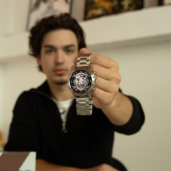 Смарт-годинник UWatch Smart Delta K52 Silver зі сталевим корпусом і 2 ремінцями — фото 9
