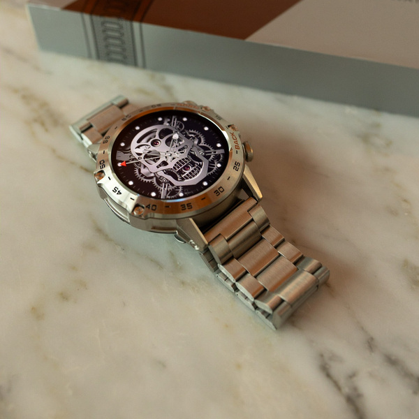 Смарт-годинник UWatch Smart Delta K52 Silver зі сталевим корпусом і 2 ремінцями — фото 4