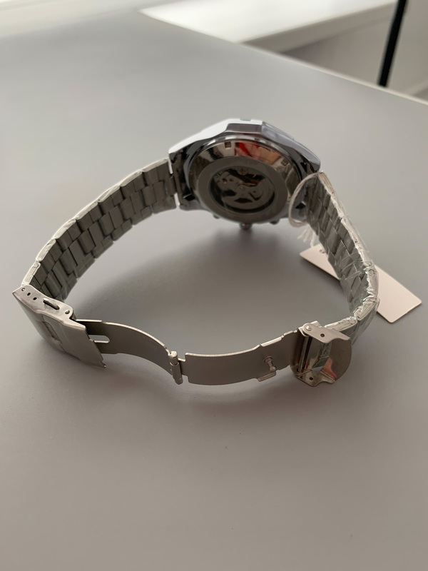 Чоловічий механічний годинник Winner Titanium 1038 зі сталевим ремінцем — фото 7